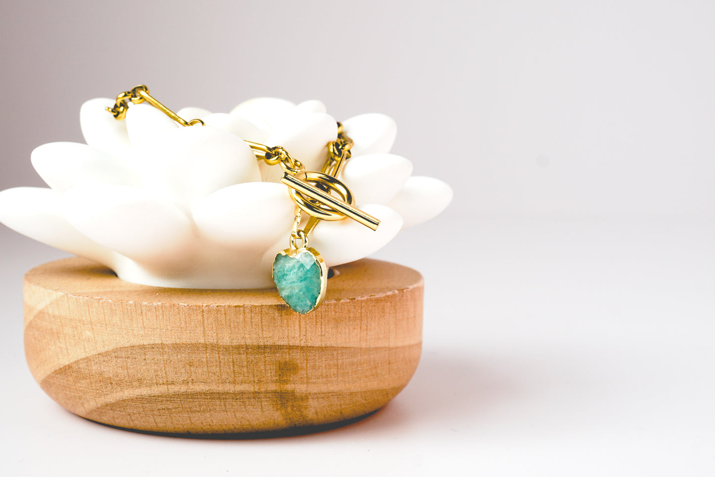 Amazonite Heart Bracelet