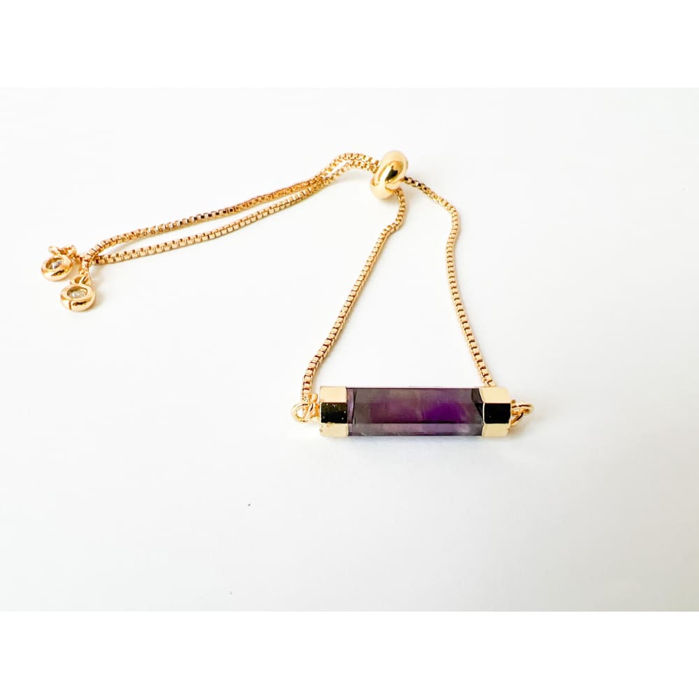 Amethyst Minimalist Bracelet