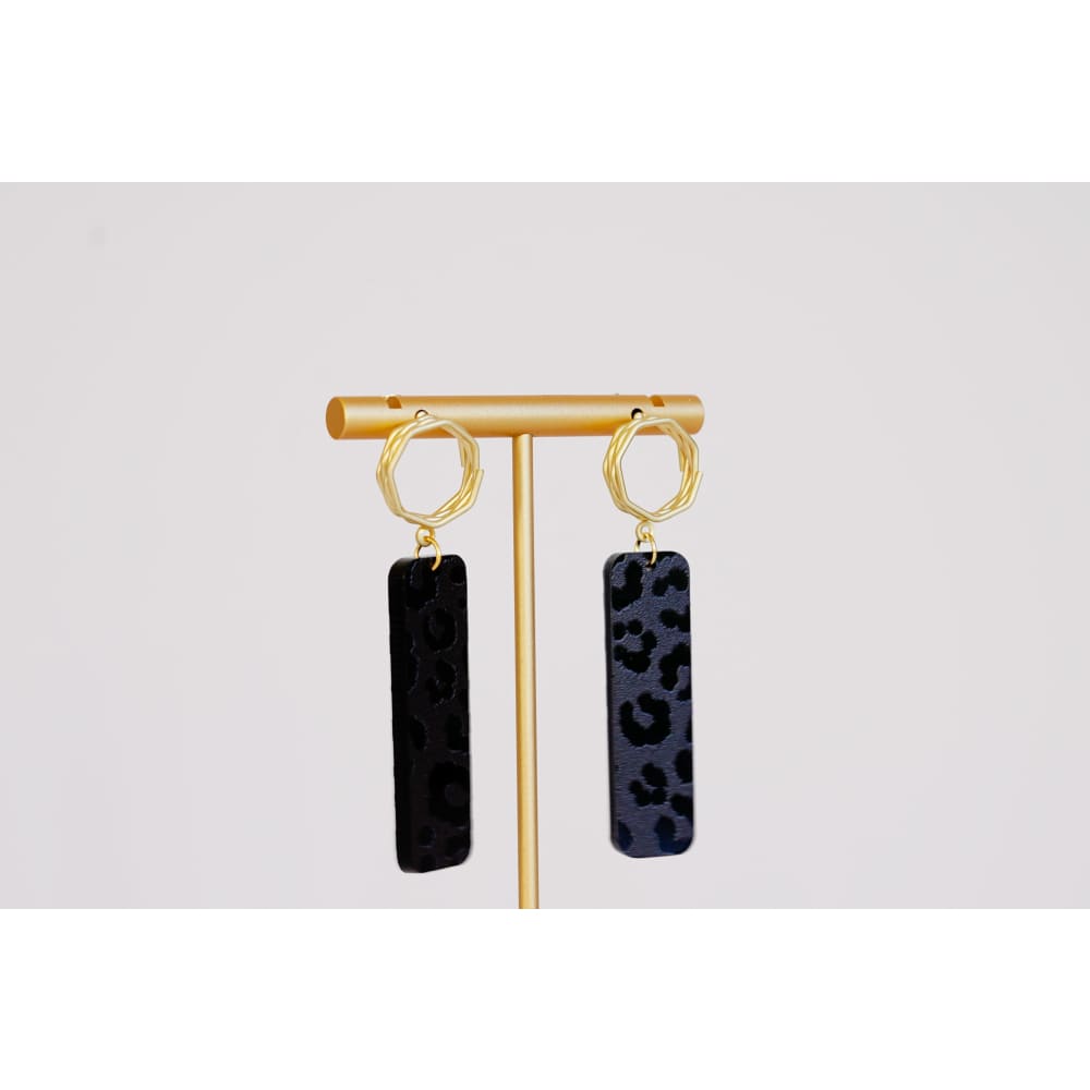 Black Leopard Dangles