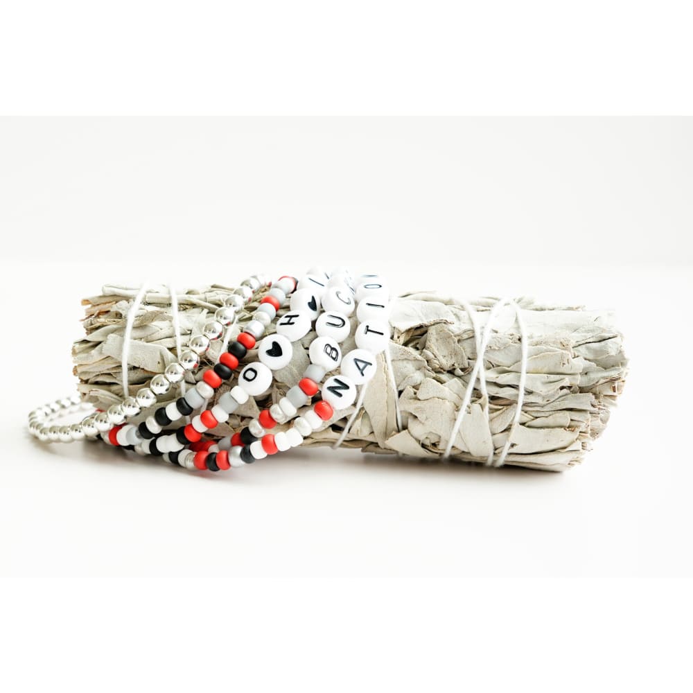 Buckeye Nation Spirit Bracelets - Seed bead