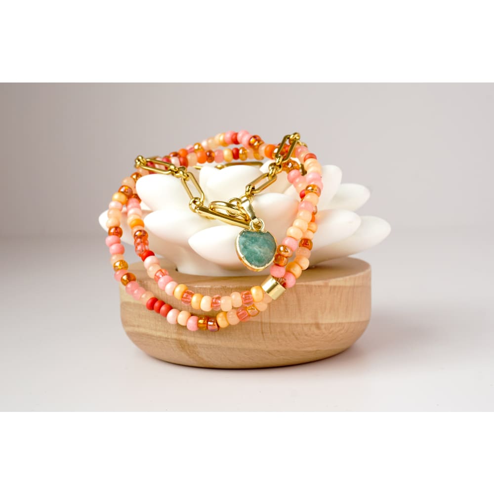 Florida Sunset Beaded Bracelet - Seed bead
