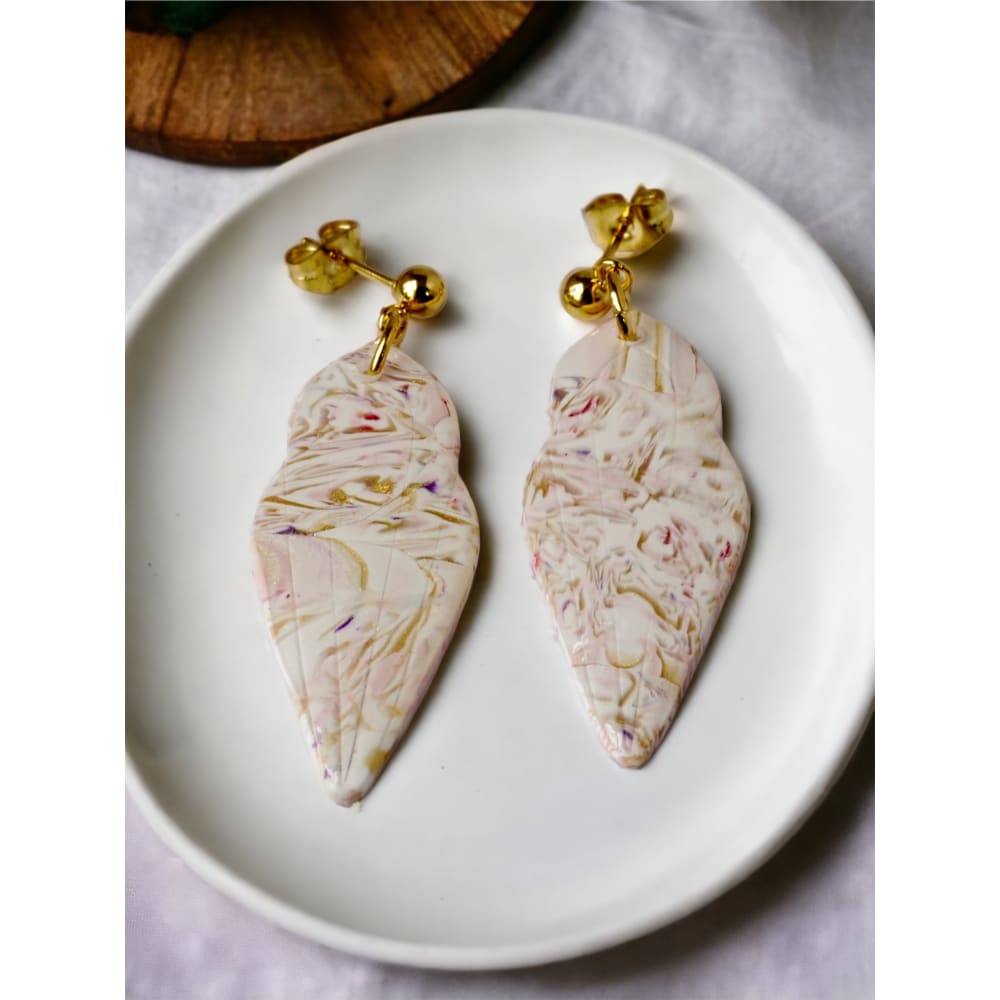 Marble Swirl Clay Dangles