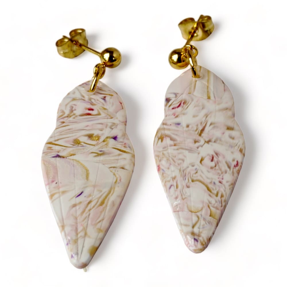 Marble Swirl Clay Dangles