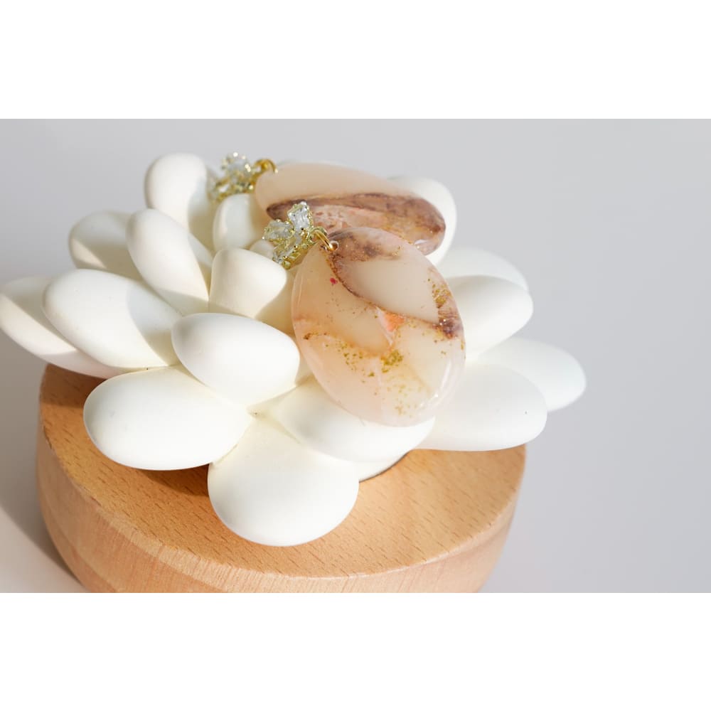 Peach Agate Earrings