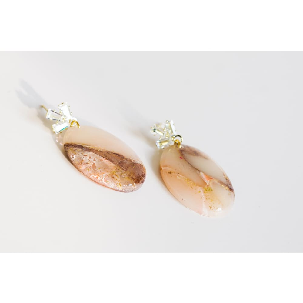Peach Agate Earrings