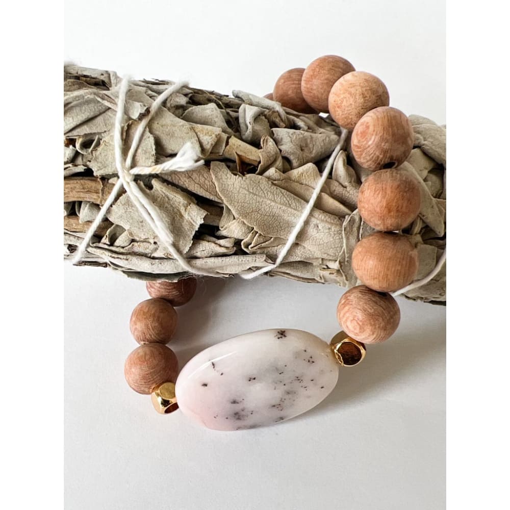 Pink Opal Aromatherapy Bracelet - aromatherapy jewelry