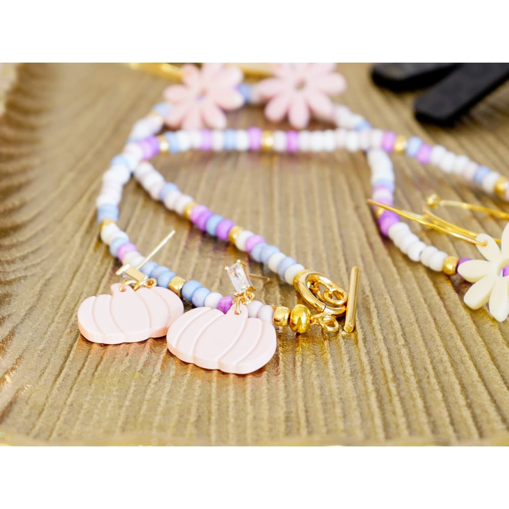 Pink Pumpkin Dangles