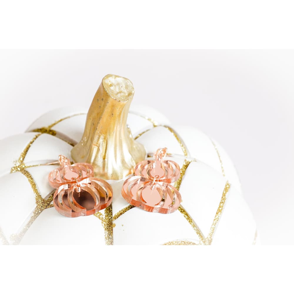 Rose Gold Pumpkin Dangles