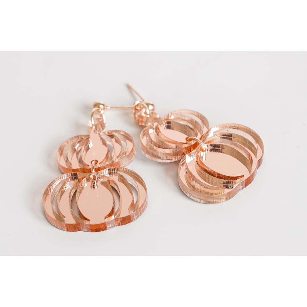 Rose Gold Pumpkin Dangles