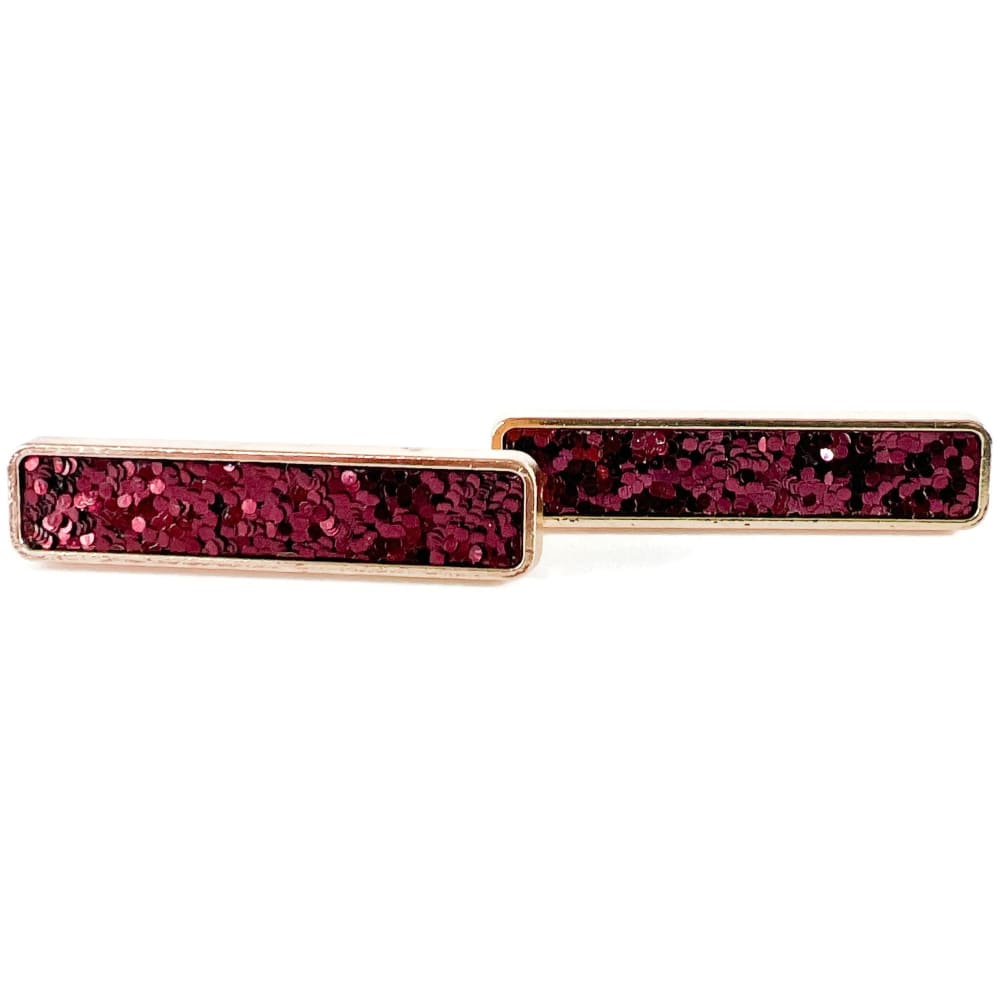 Deep Burgundy Mini Clips - 2 Clips