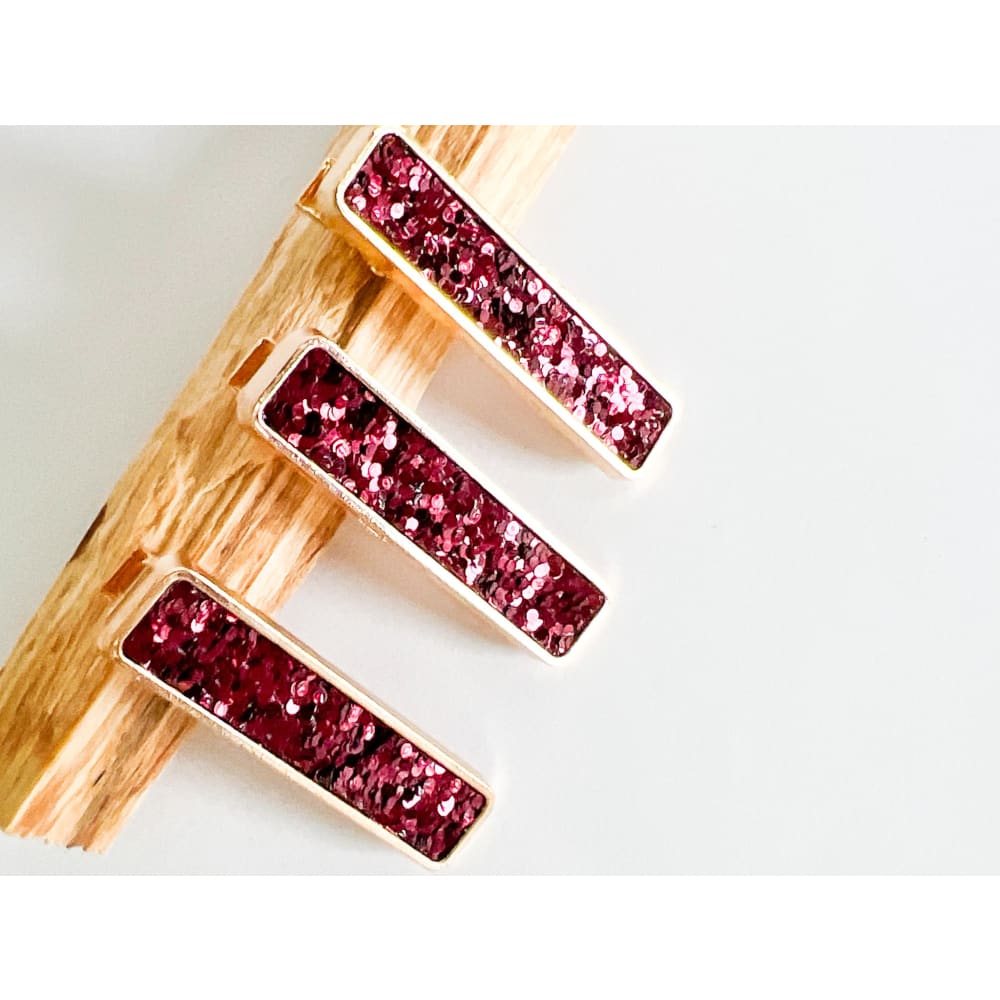 Deep Burgundy Mini Clips