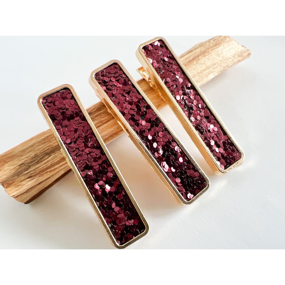 Deep Burgundy Mini Clips