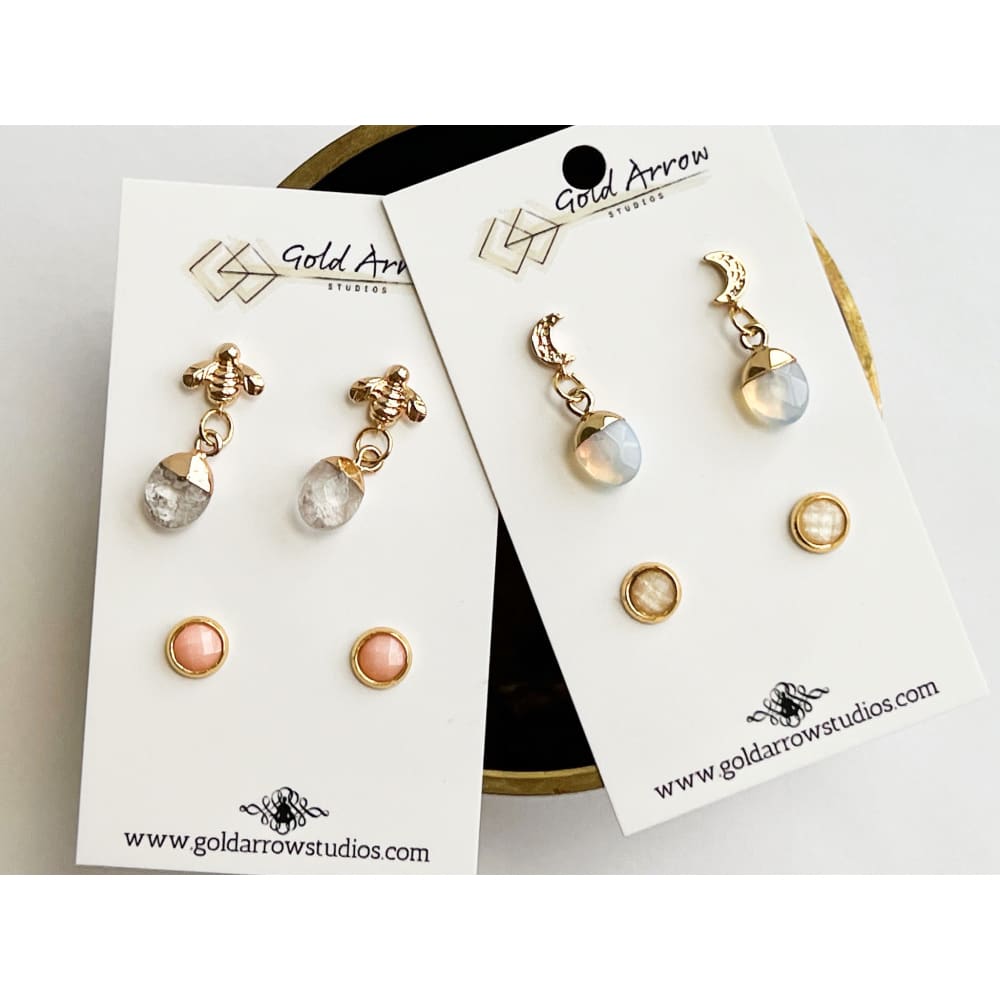Gemstone Dangles & Studs