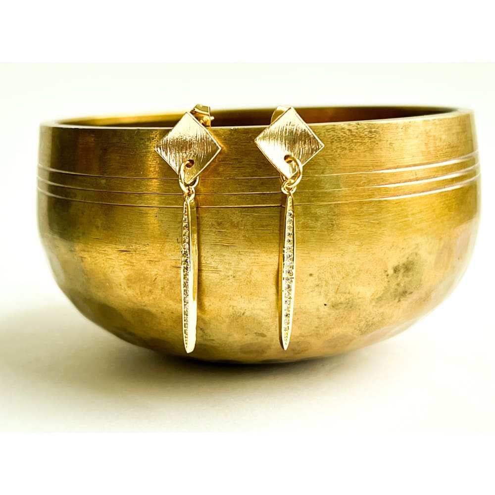 Pave Dangle Earrings