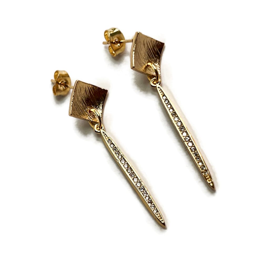Pave Dangle Earrings