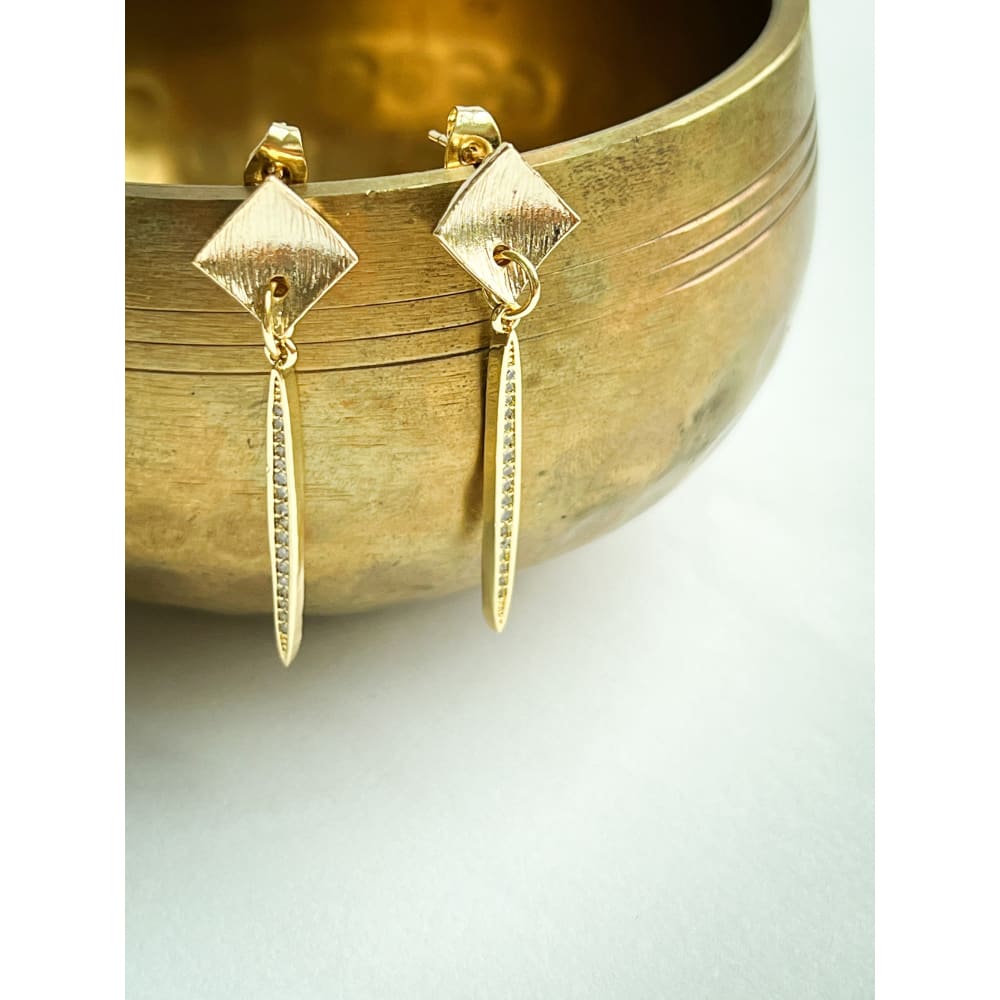 Pave Dangle Earrings