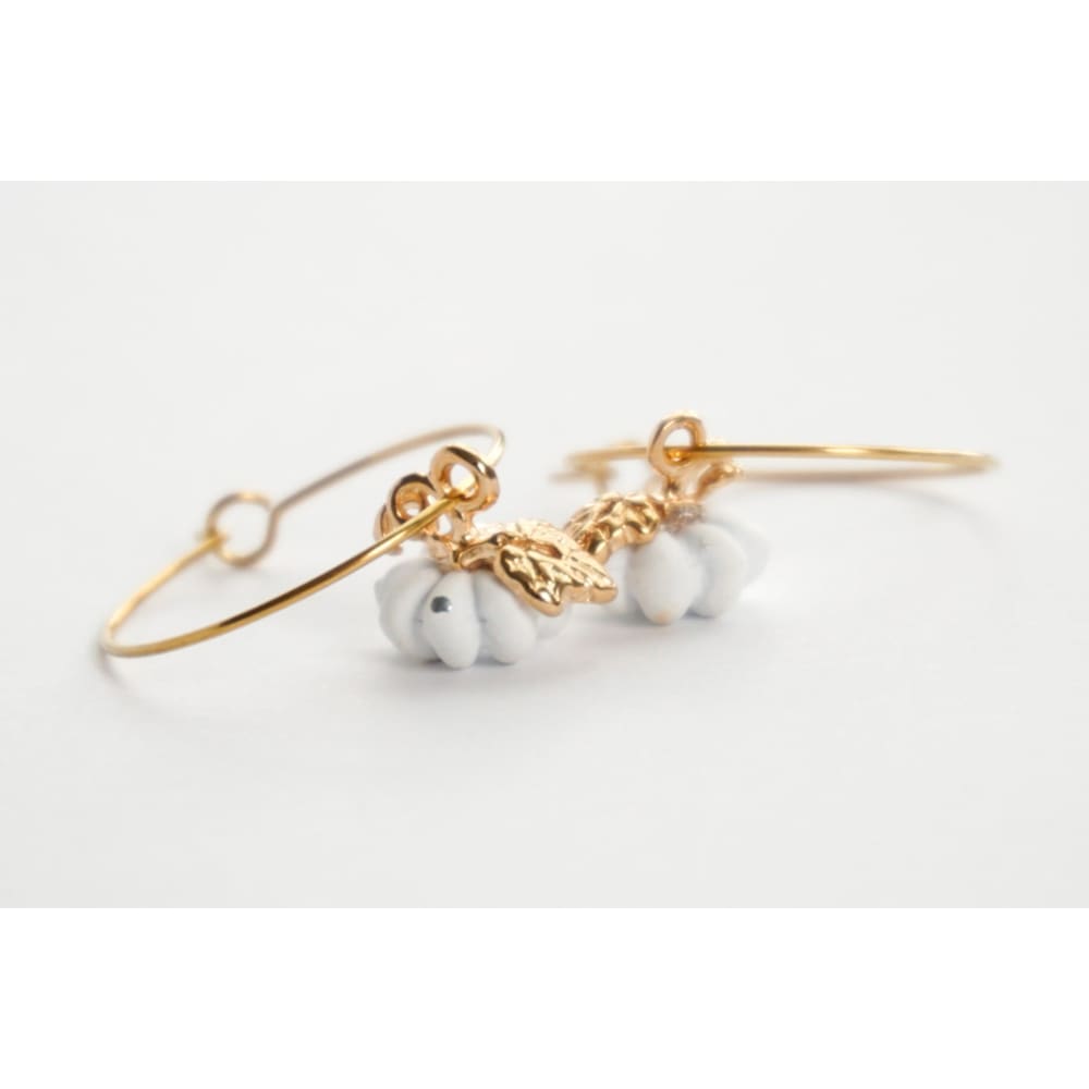 Pumpkin Patch Dangles - White