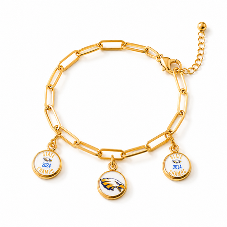 Team Gold Bracelet with Custom Charms - Gold Arrow Studios 