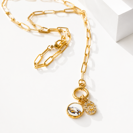 School Spirit Toggle Necklace - Gold Arrow Studios 