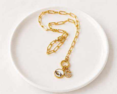 School Spirit Toggle Necklace - Gold Arrow Studios 