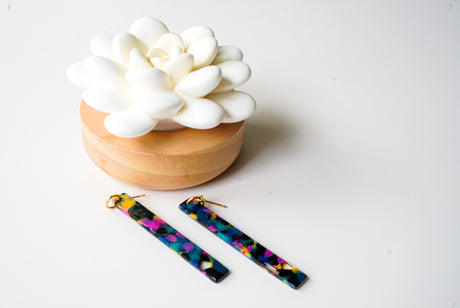 Aurora Borealis Statement Earrings - Gold Arrow Studios 