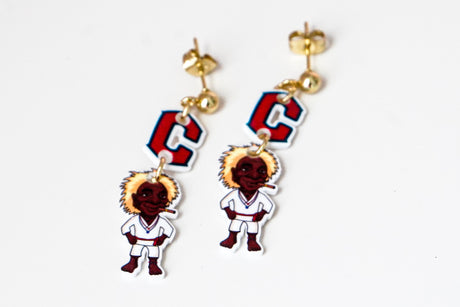 Cleveland Baseball Earrings - Gold Arrow Studios 