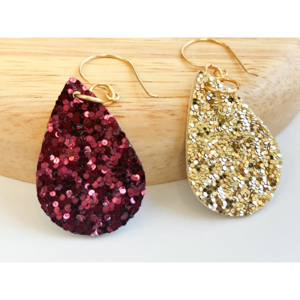 Avon Lake Shoreman Dangles - Maroon and Gold