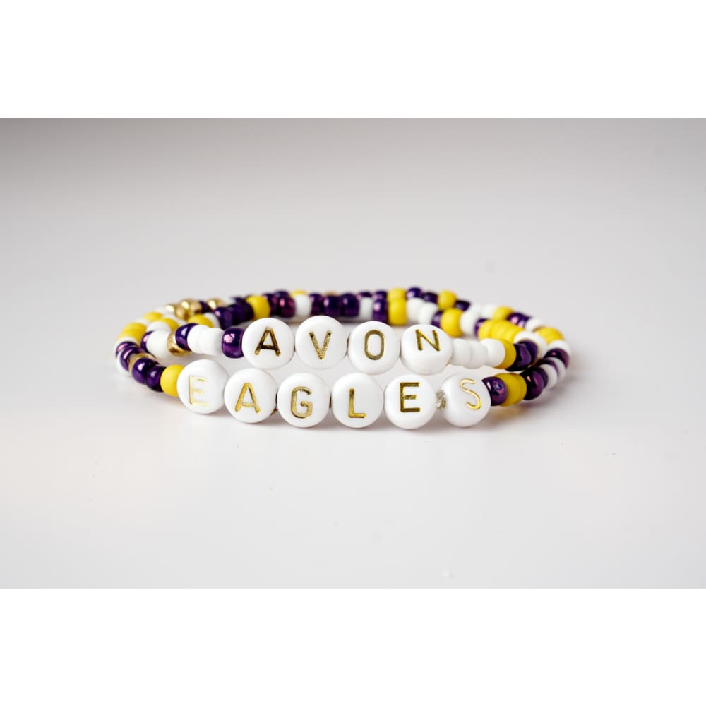 Avon Spirit Bracelets - Gold & White - Seed bead