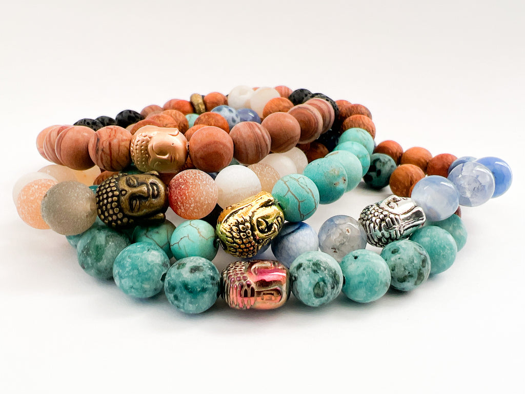 Bronze Buddha Diffuser Bracelet - Gold Arrow Studios 