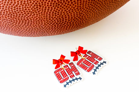 Buckeye Football Earrings - Gold Arrow Studios 