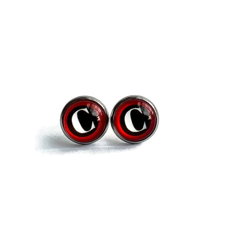 Orange CLE Studs - Silver / C
