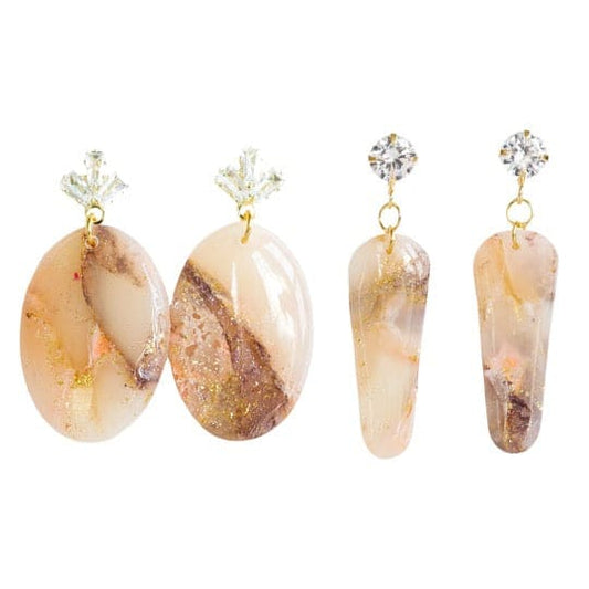Peach Agate Earrings