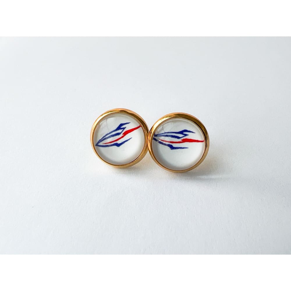 Bay Rocket School Studs - Gold / Rocket