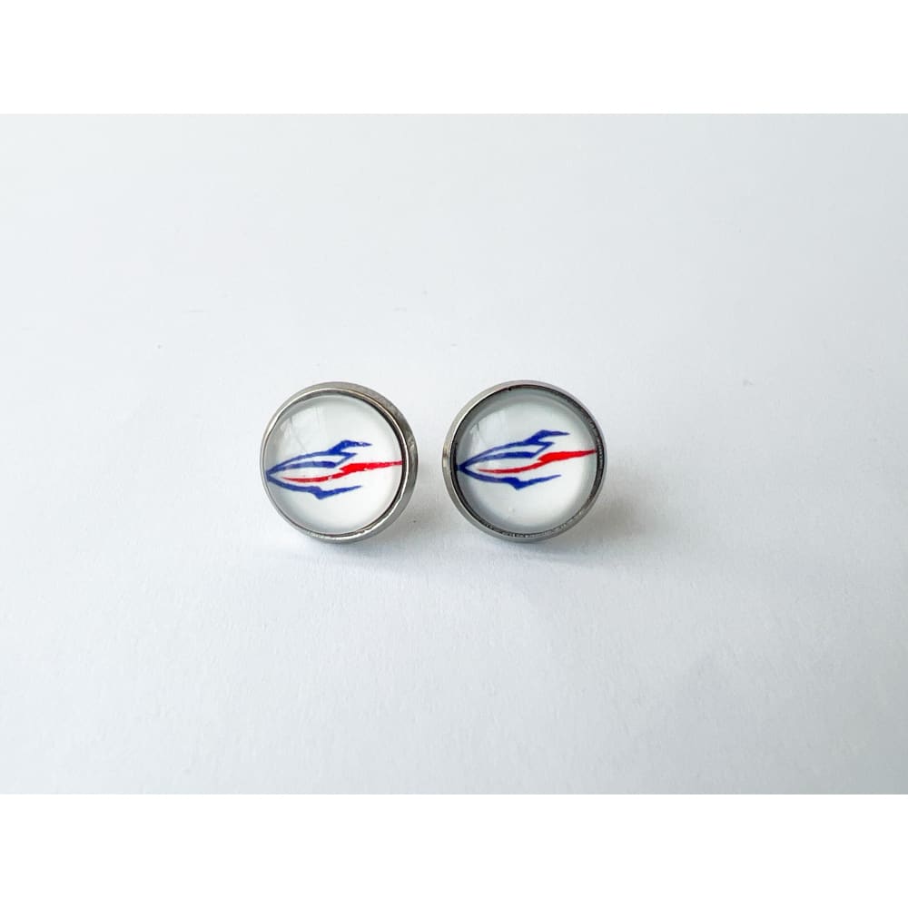 Bay Rocket School Studs - Silver / Rocket
