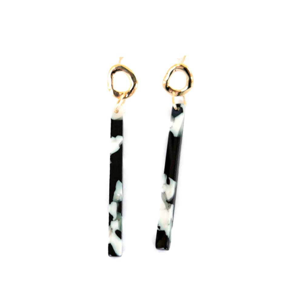 Black and White Earrings - Dangle Earrings