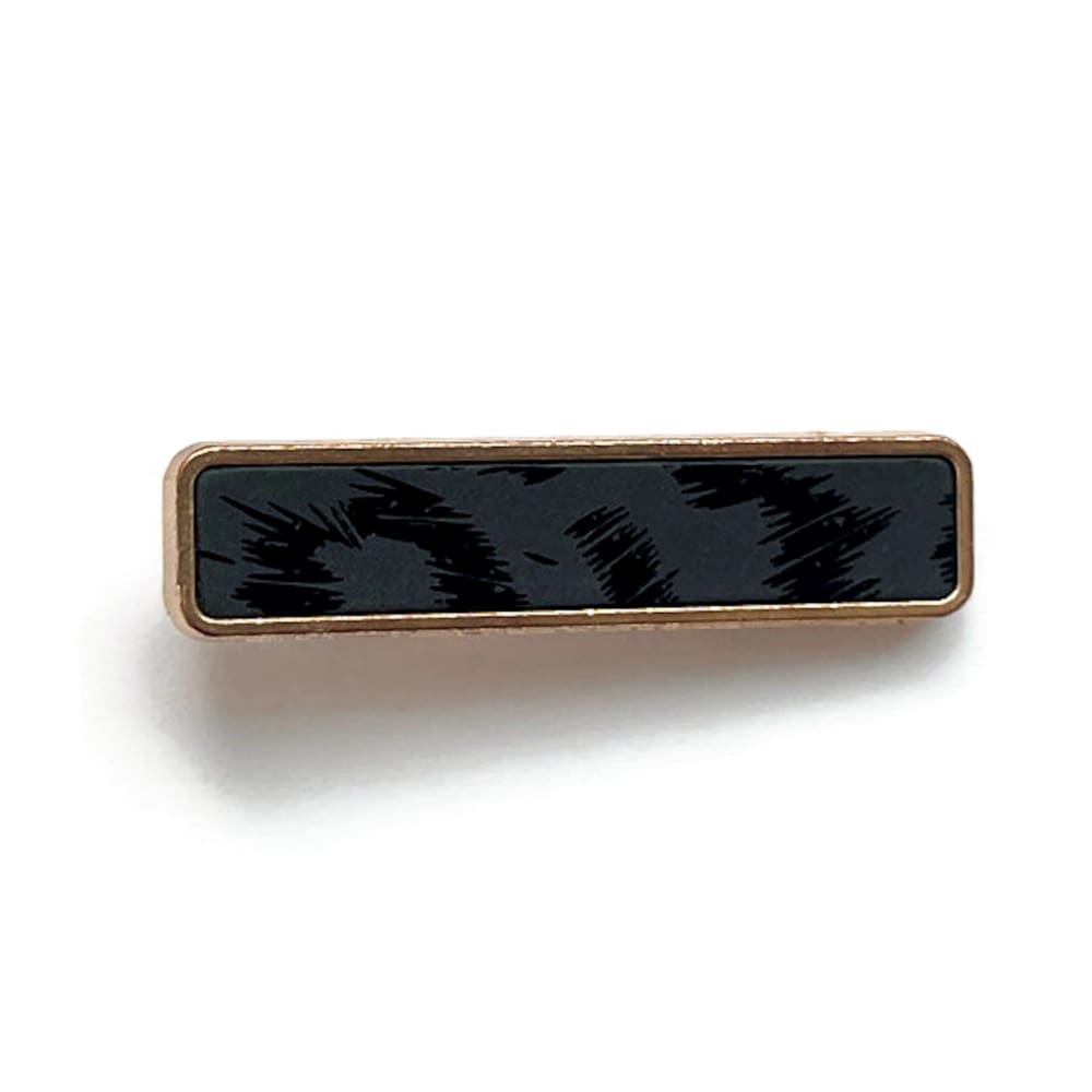 Black Leopard Luxe Clips - Rectangle Small