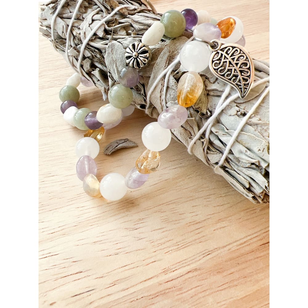 Dreamy Stone Bracelet Set - gemstone bracelet