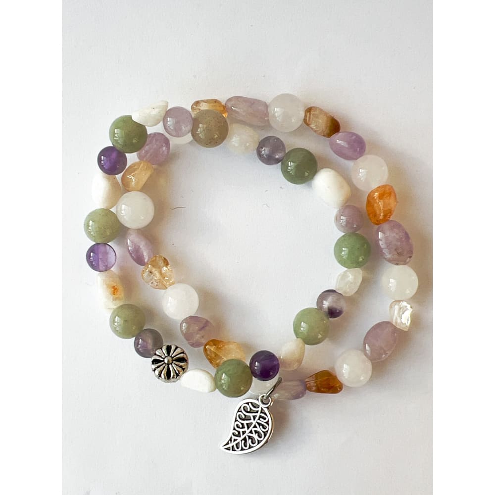 Dreamy Stone Bracelet Set - gemstone bracelet