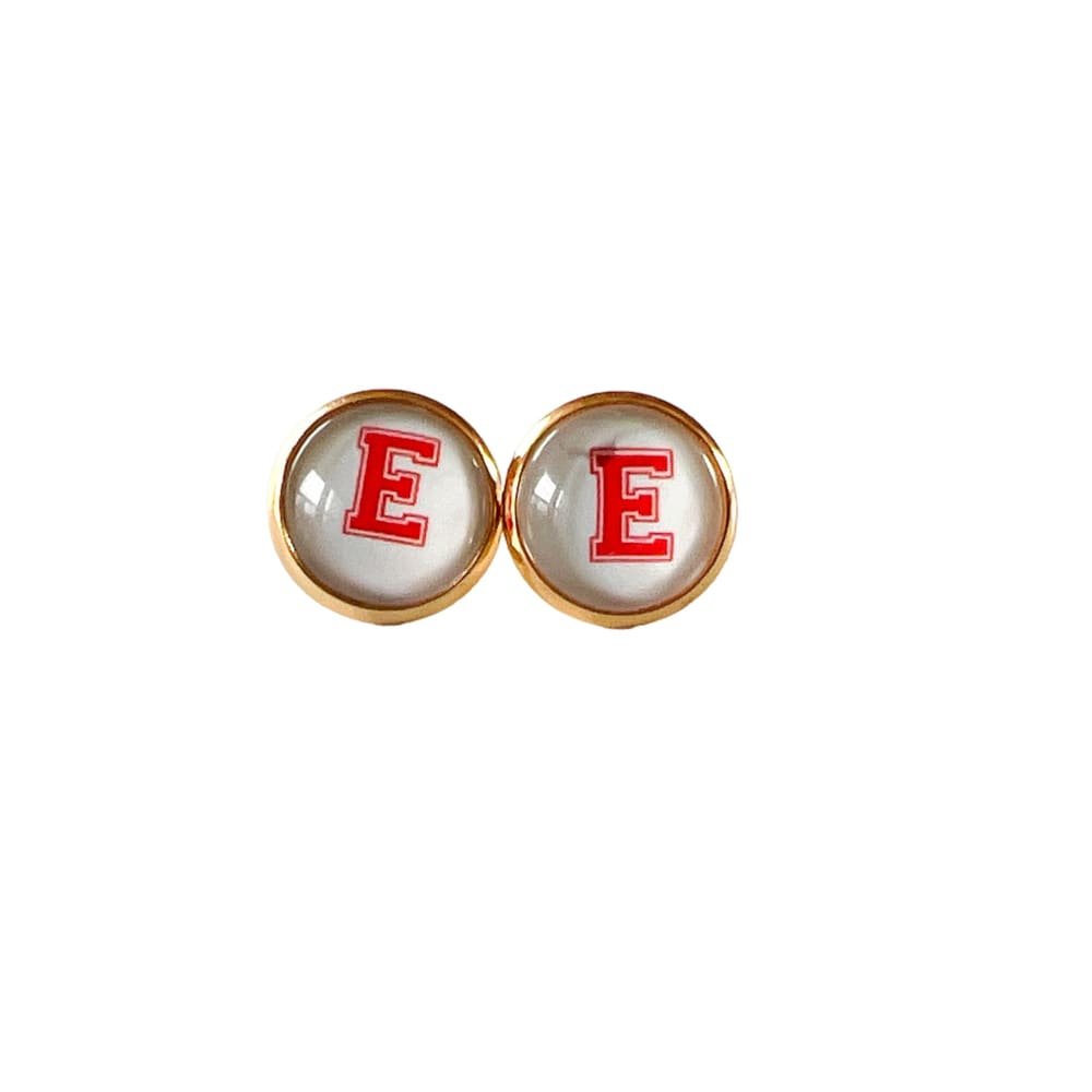 Elyria Pioneer School Studs - Gold / E
