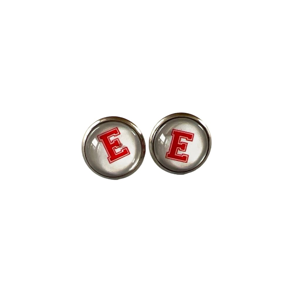 Elyria Pioneer School Studs - Silver / E