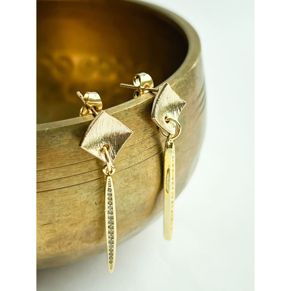 Pave Dangle Earrings