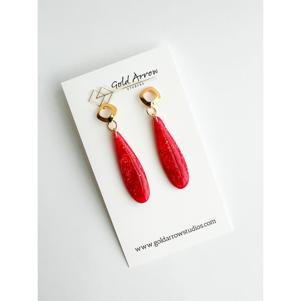 Pink Teardrop Dangles