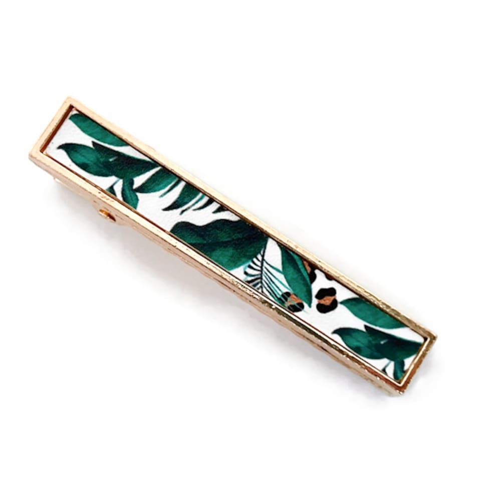 Skinny Bar Luxe Clip - Tropical Spotted Leather
