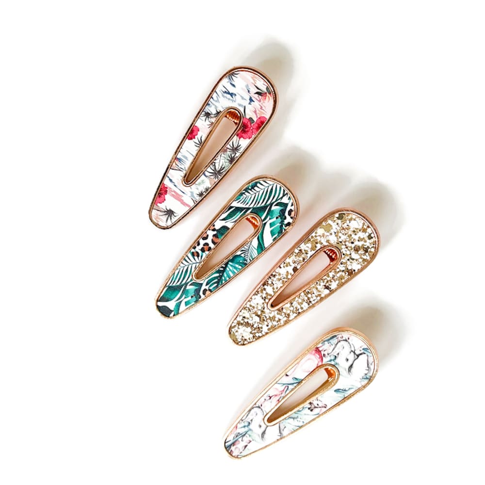 Teardrop Luxe Tropical Clip