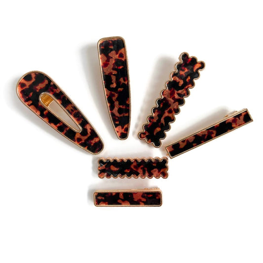 Tortoise Shell Luxe Clips
