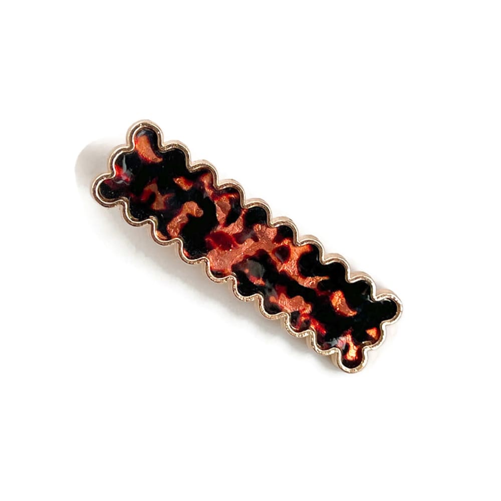 Tortoise Shell Luxe Clips - Large Scallop