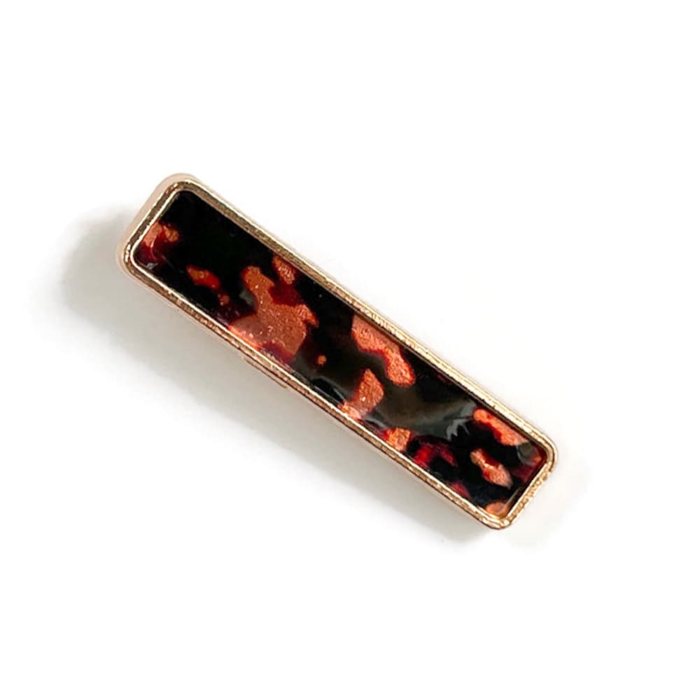 Tortoise Shell Luxe Clips - Rectangle Small