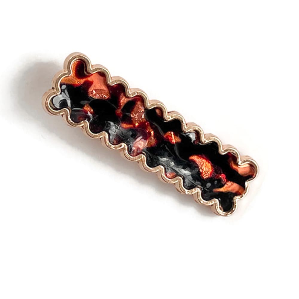 Tortoise Shell Luxe Clips - Small Scallop
