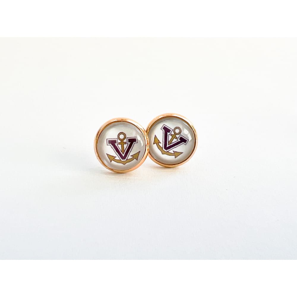 Vermilion Sailors Studs - Gold