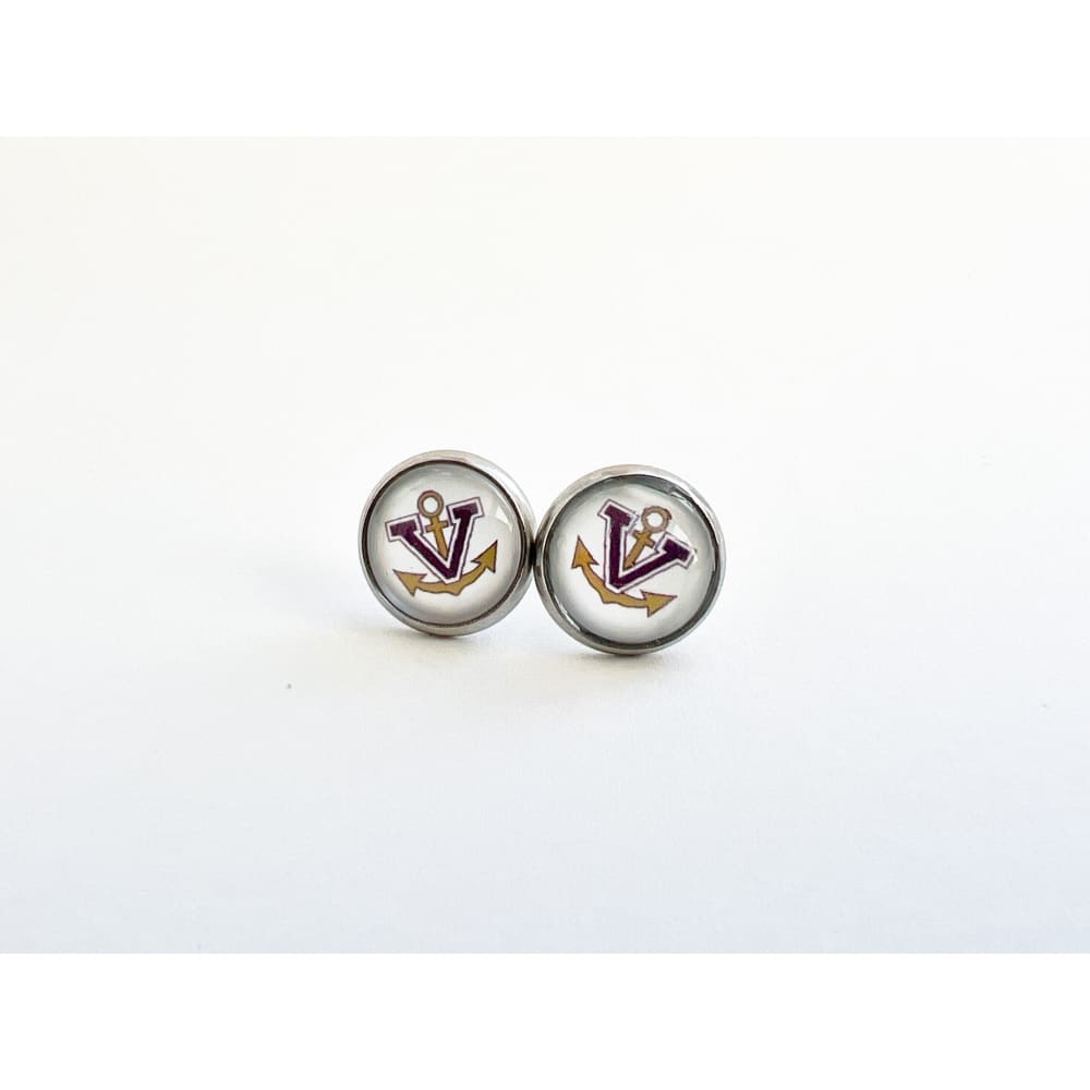 Vermilion Sailors Studs - Silver